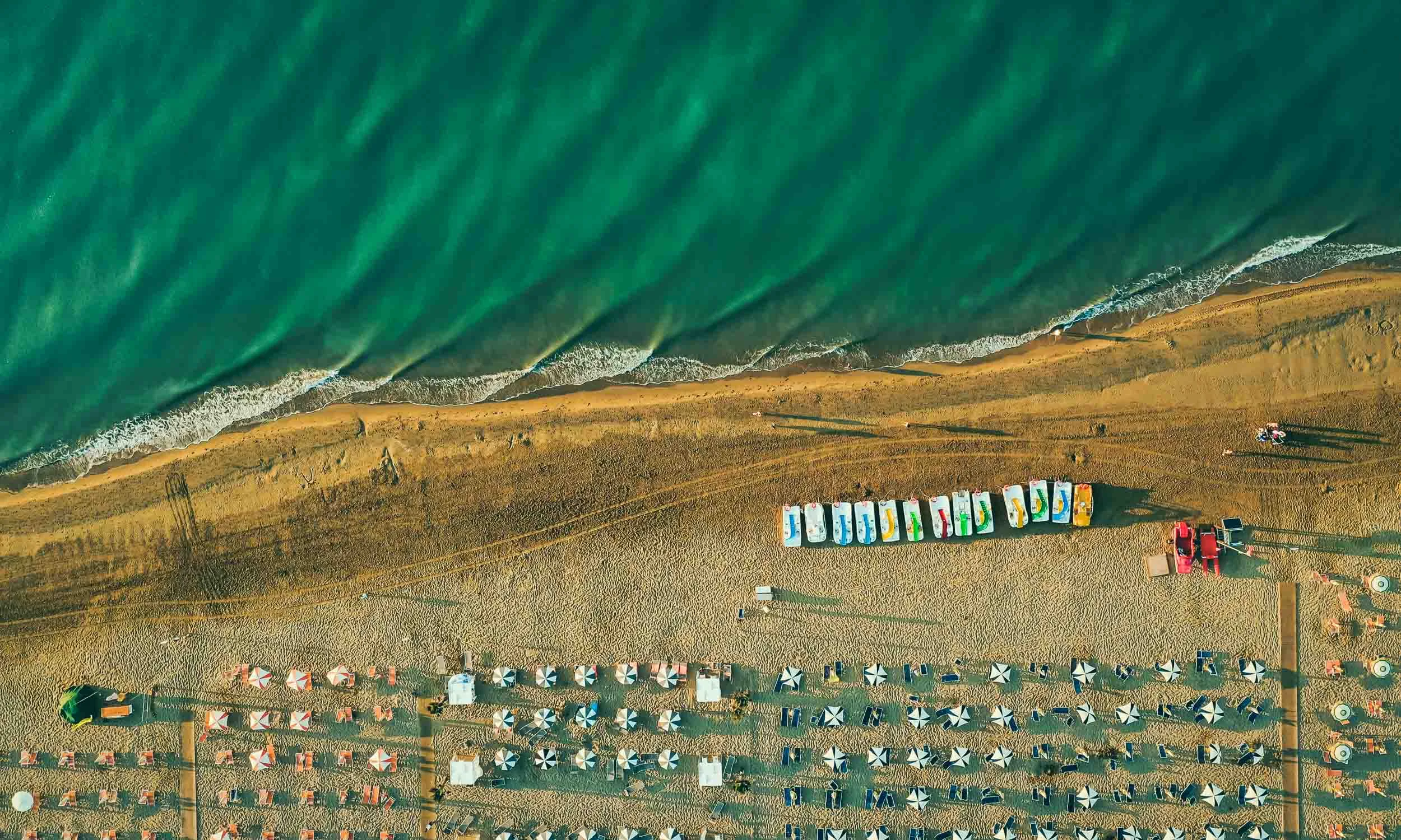 Strand von Bibione an der italienischen Adria