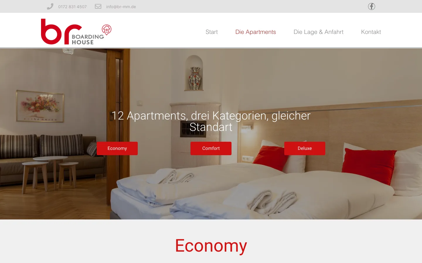 Website BR Boarding House Memmingen – Webdesign von tenfield. mediendesign